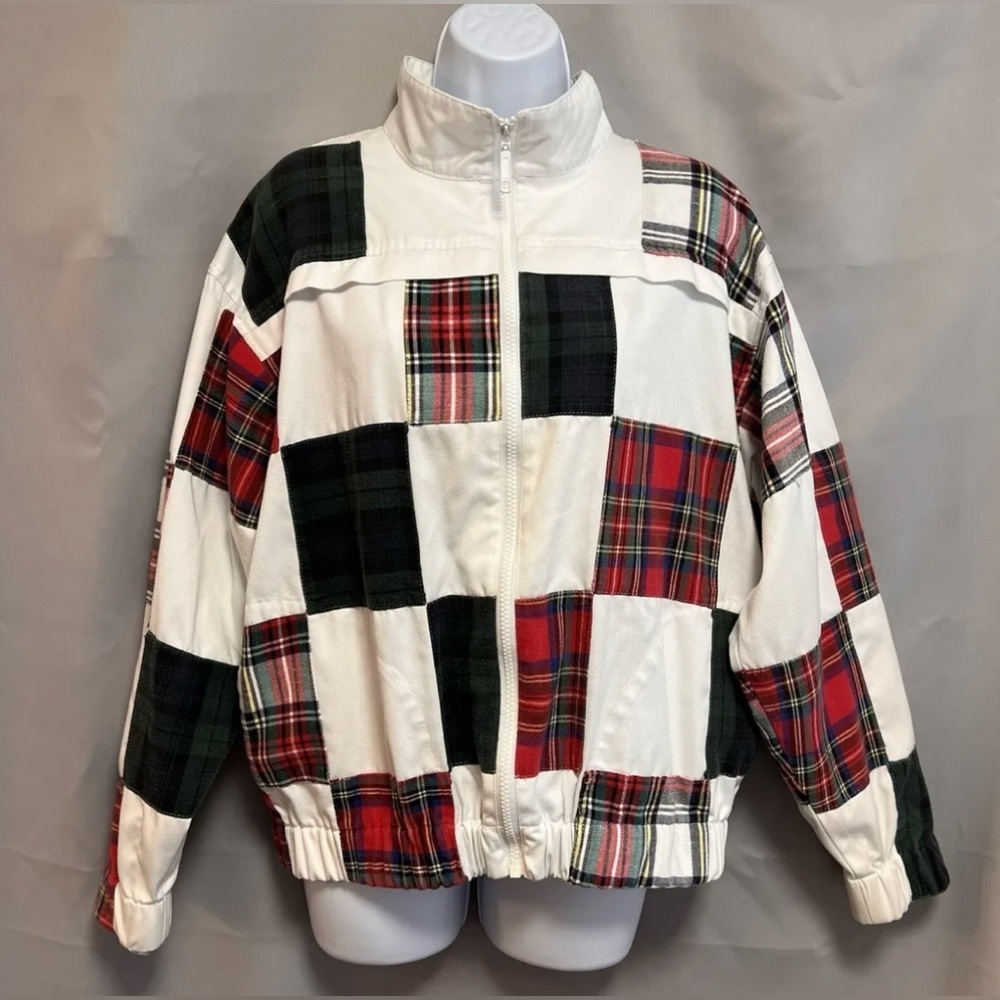 Vtg Highland Queen Canada  Jacket‎ Plaid Pockets Women Sz Small Full Zipper